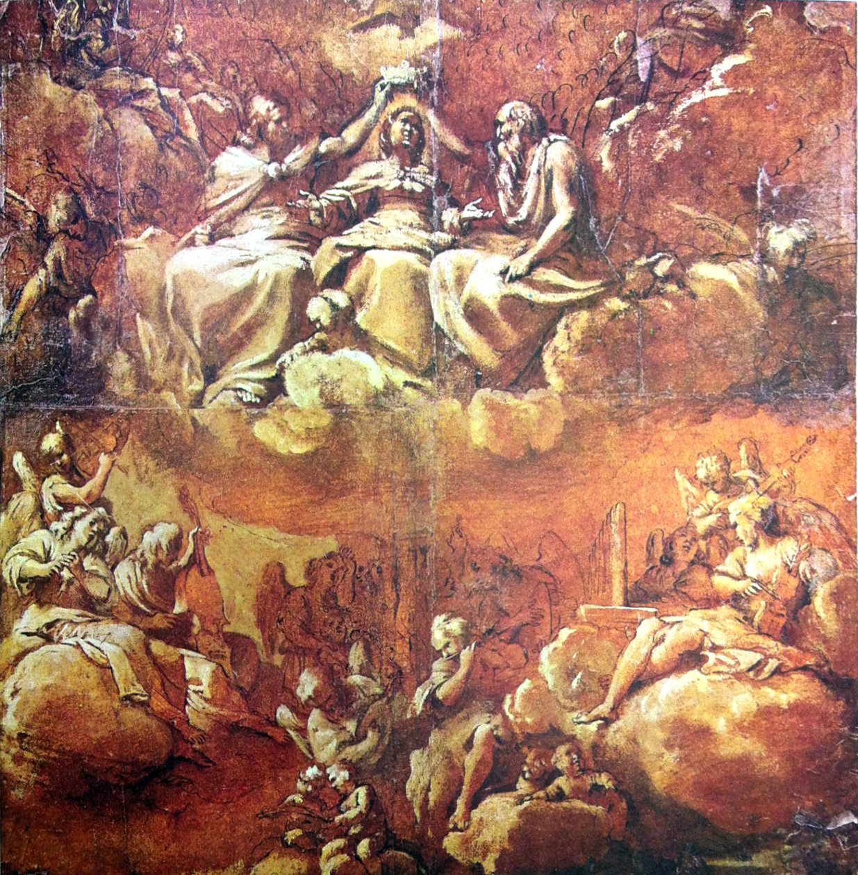 Studie voor de Kroning van de Maagd - Annibale Carracci door Annibale Carracci