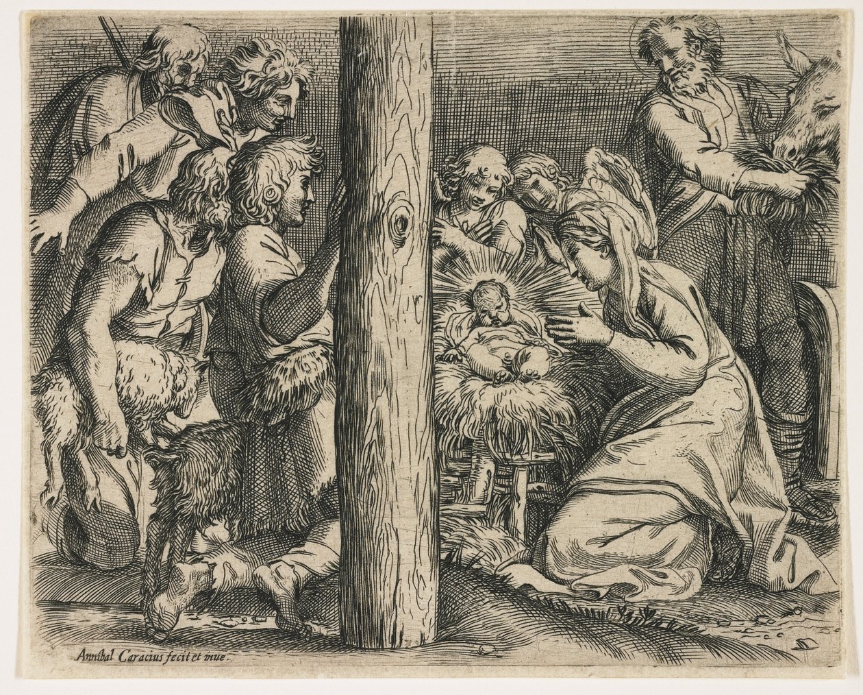 De aanbidding van de herders, c.1606 door Annibale Carracci