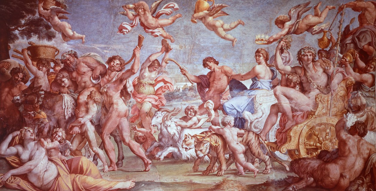 De Triomf van Bacchus en Ariadne door Annibale Carracci