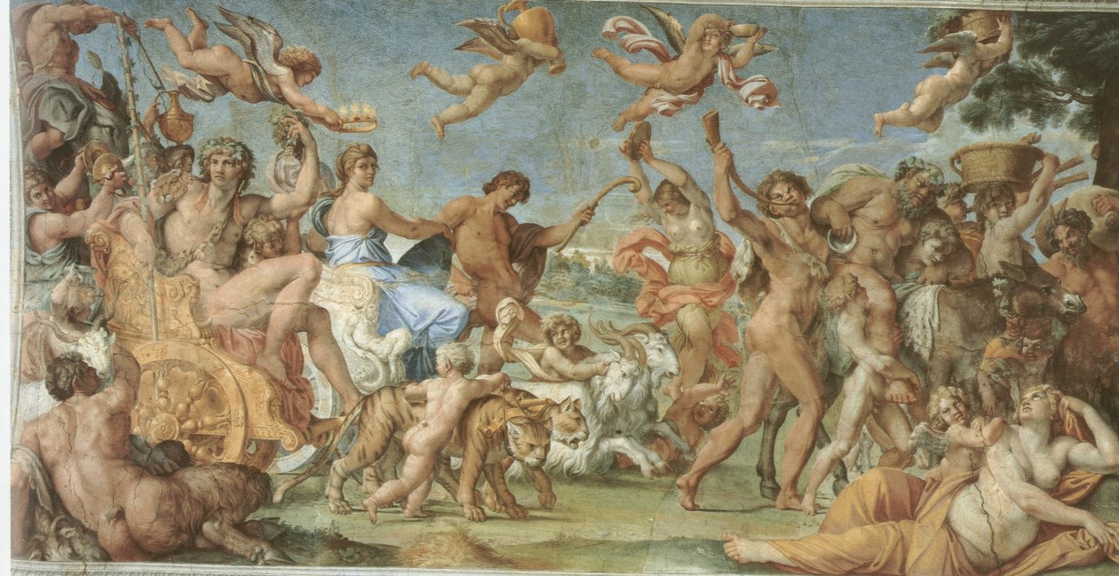 De triomf van Bacchus en Ariadne door Annibale Carracci
