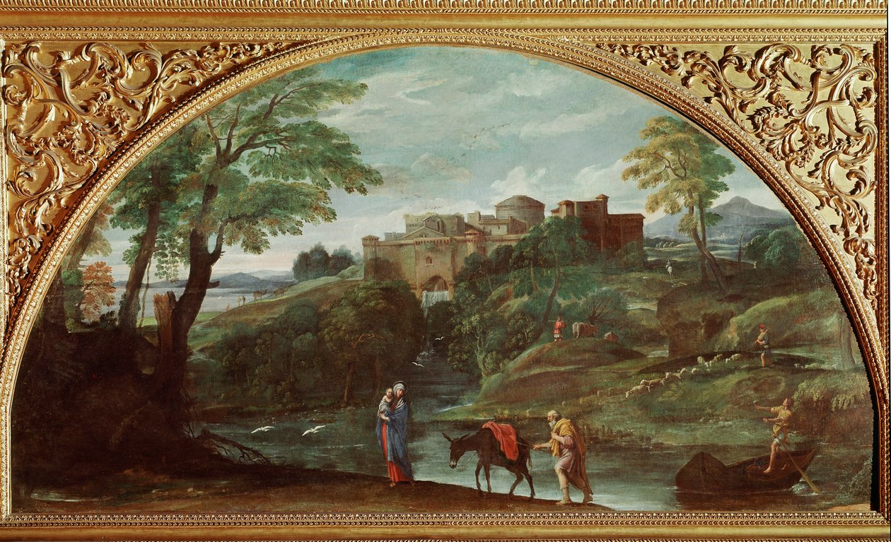 De vlucht naar Egypte door Annibale Carracci