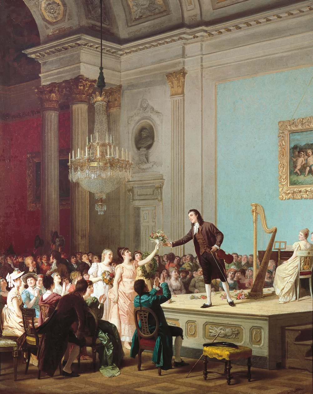 De eerste triomf van Paganini, ca. 1890 door Annibale Gatti