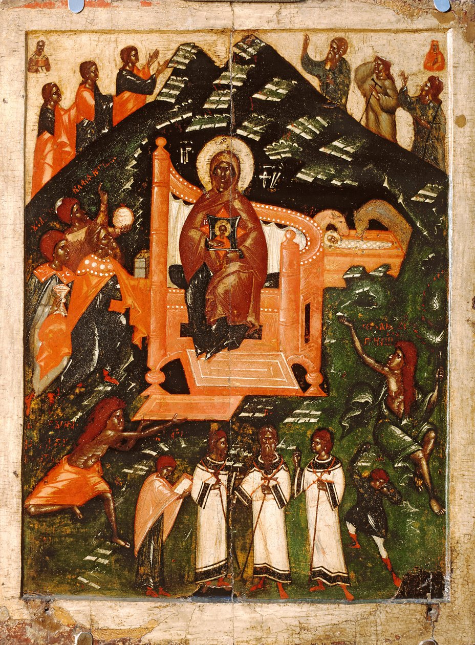 Onbekende iconenschilder, 14e - begin 15e eeuw door Anonymous Russian icon painter