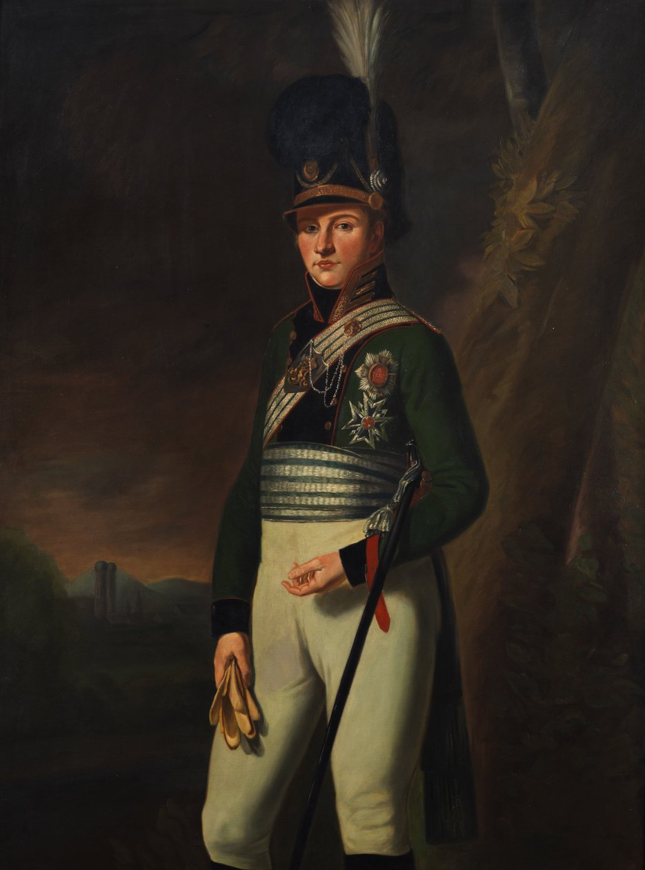 Kroonprins Ludwig (de latere koning Ludwig I) als kolonel van het Chevau-léger-regiment door Unknown