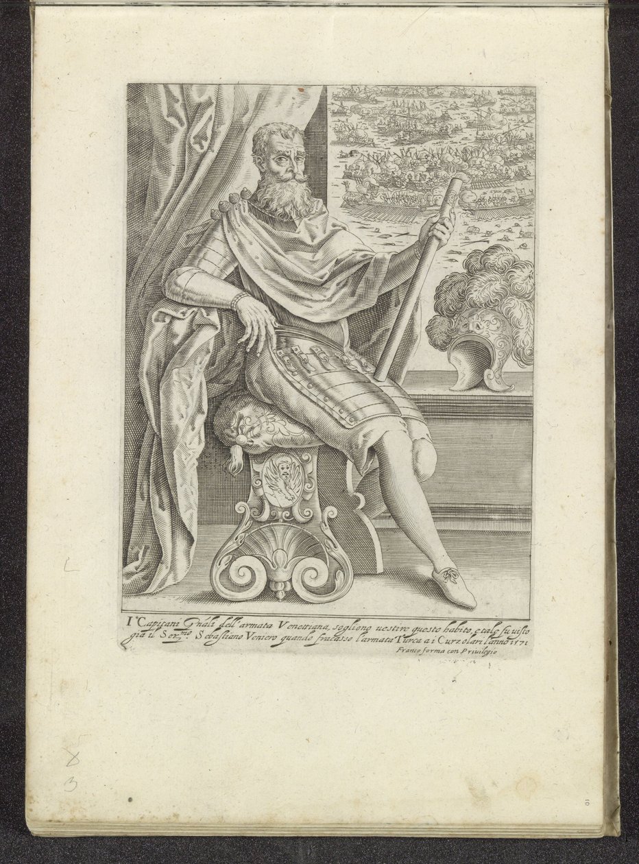 Admiraal Sebastiano Vernier en de Slag bij Lepanto door Anonymous