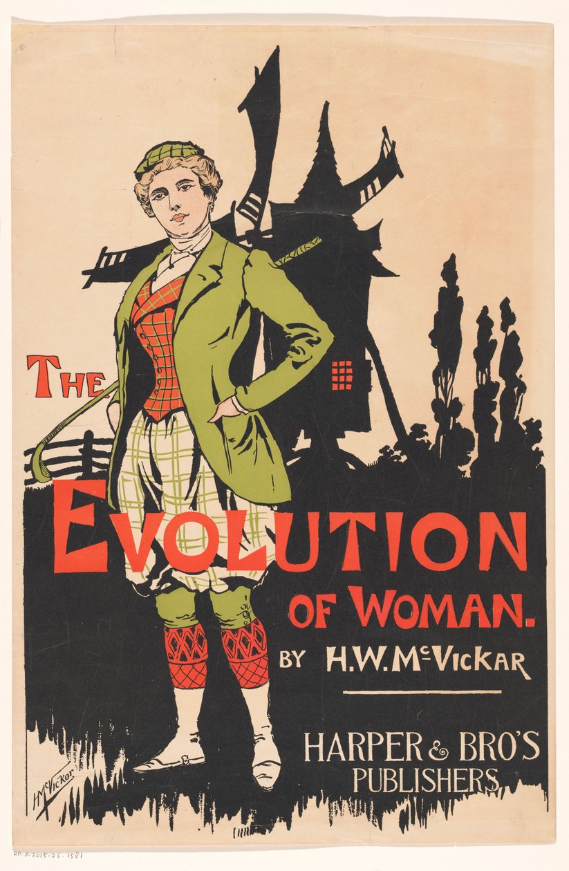 Reclame voor The Evolution of Woman door Harry Whitney McVickar, 1896 door Anonymous