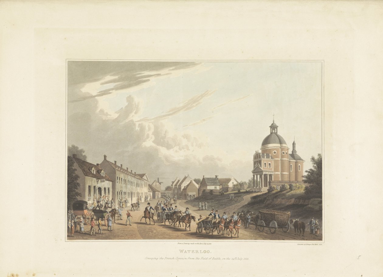Afvoer van Franse kanonnen door Waterloo door Anonymous