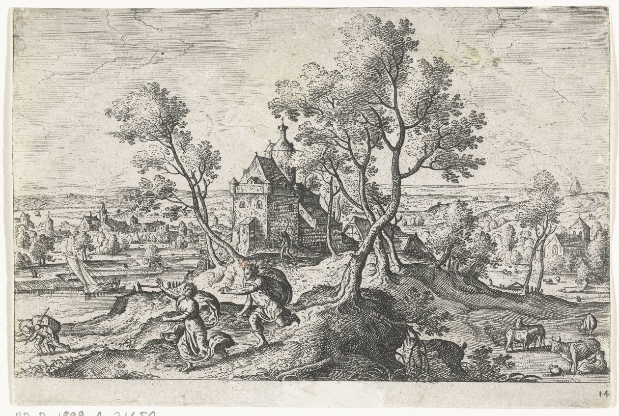 Apollo vervolgt Daphne door Anonymous