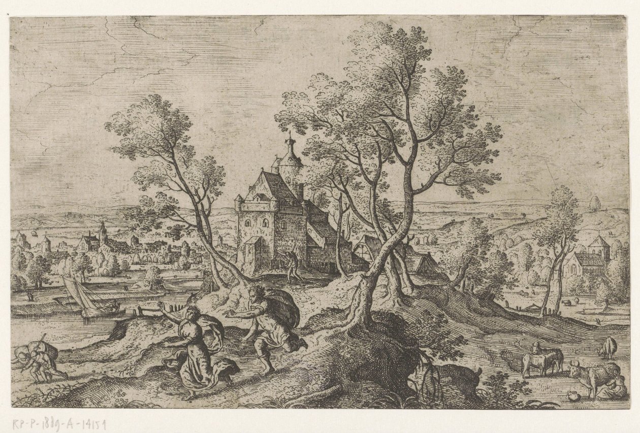 Apollo vervolgt Daphne door Anonymous