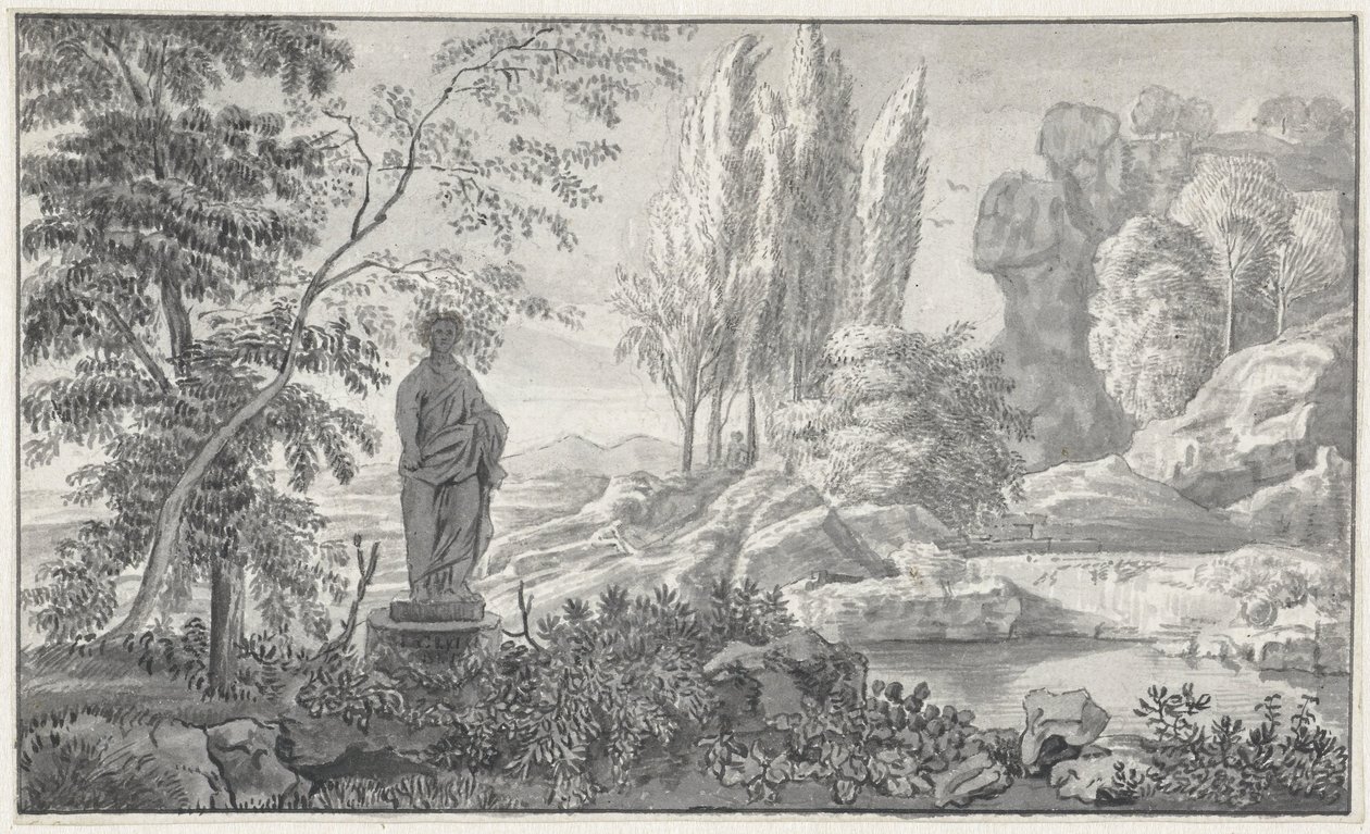 Arcadisch landschap door Anonymous