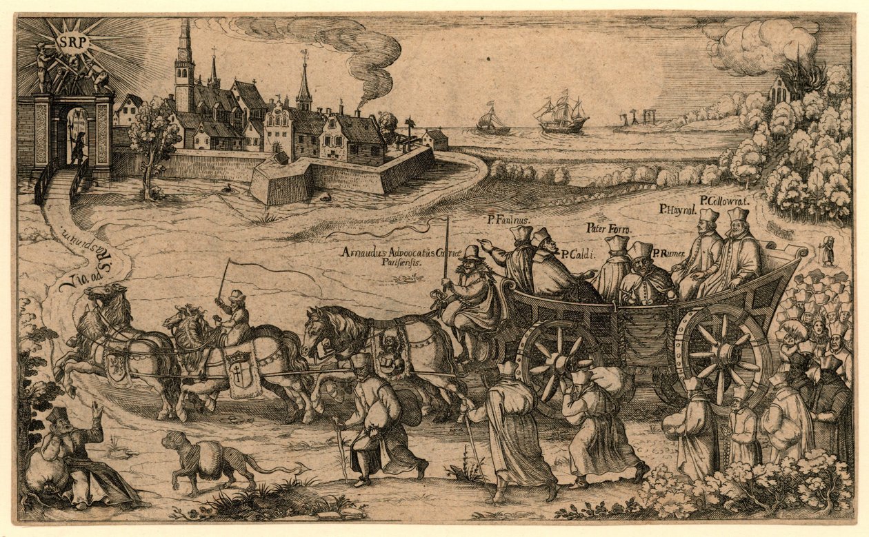 Bedevaart van de verdreven Boheemse en Hongaarse jezuïeten naar het Amsterdamse rasphuis, 1619 door Anonymous