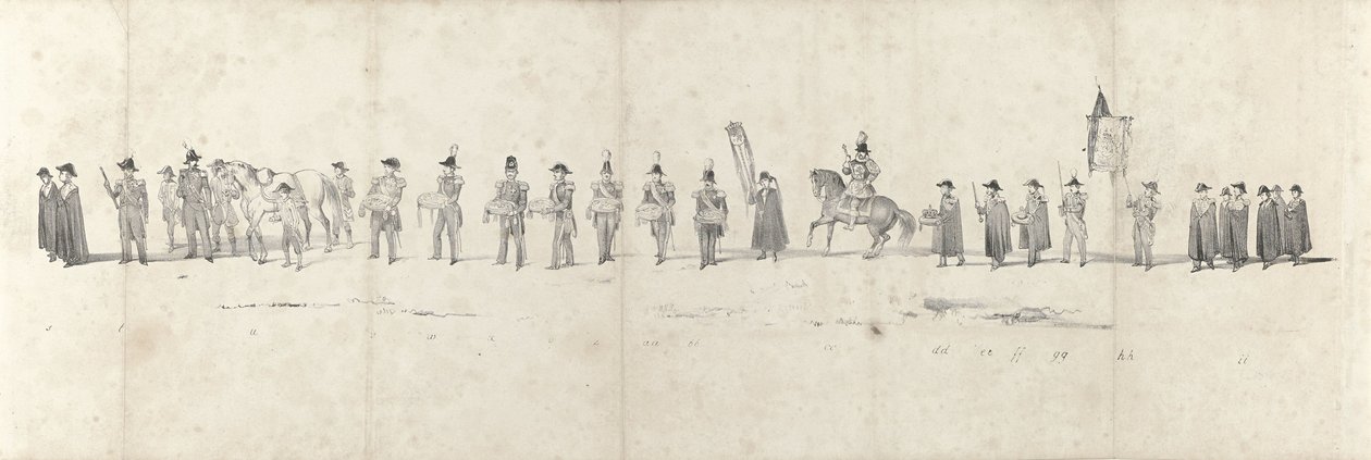 Begrafenis van wijlen koning Willem II te Delft op 4 april 1849 (blad 3) door Anonymous