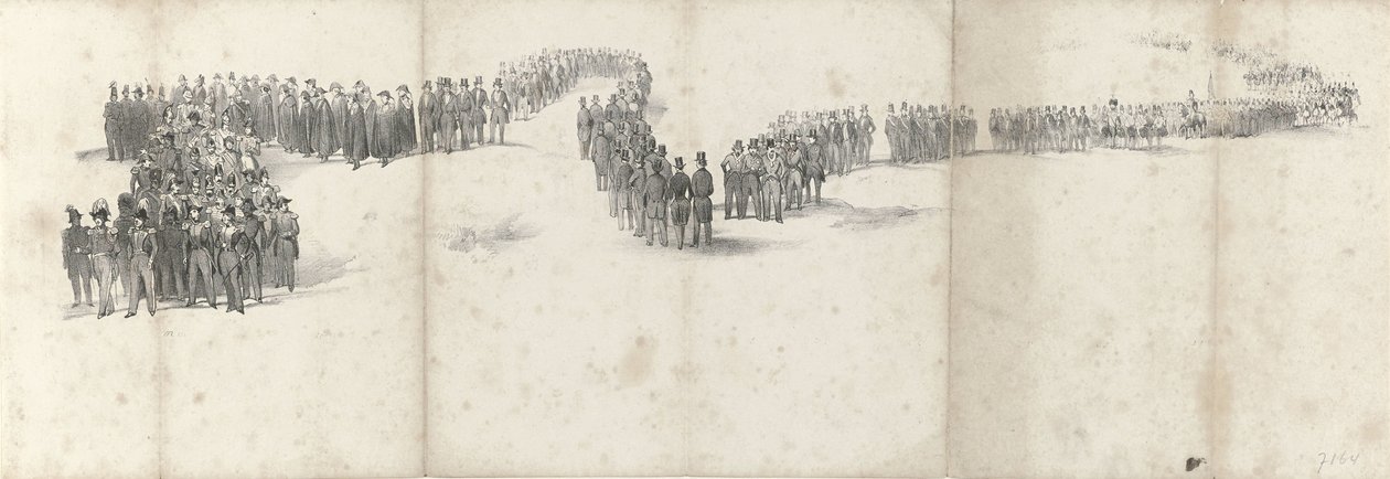 Begrafenis van wijlen koning Willem II te Delft op 4 april 1849 (blad 5) door Anonymous