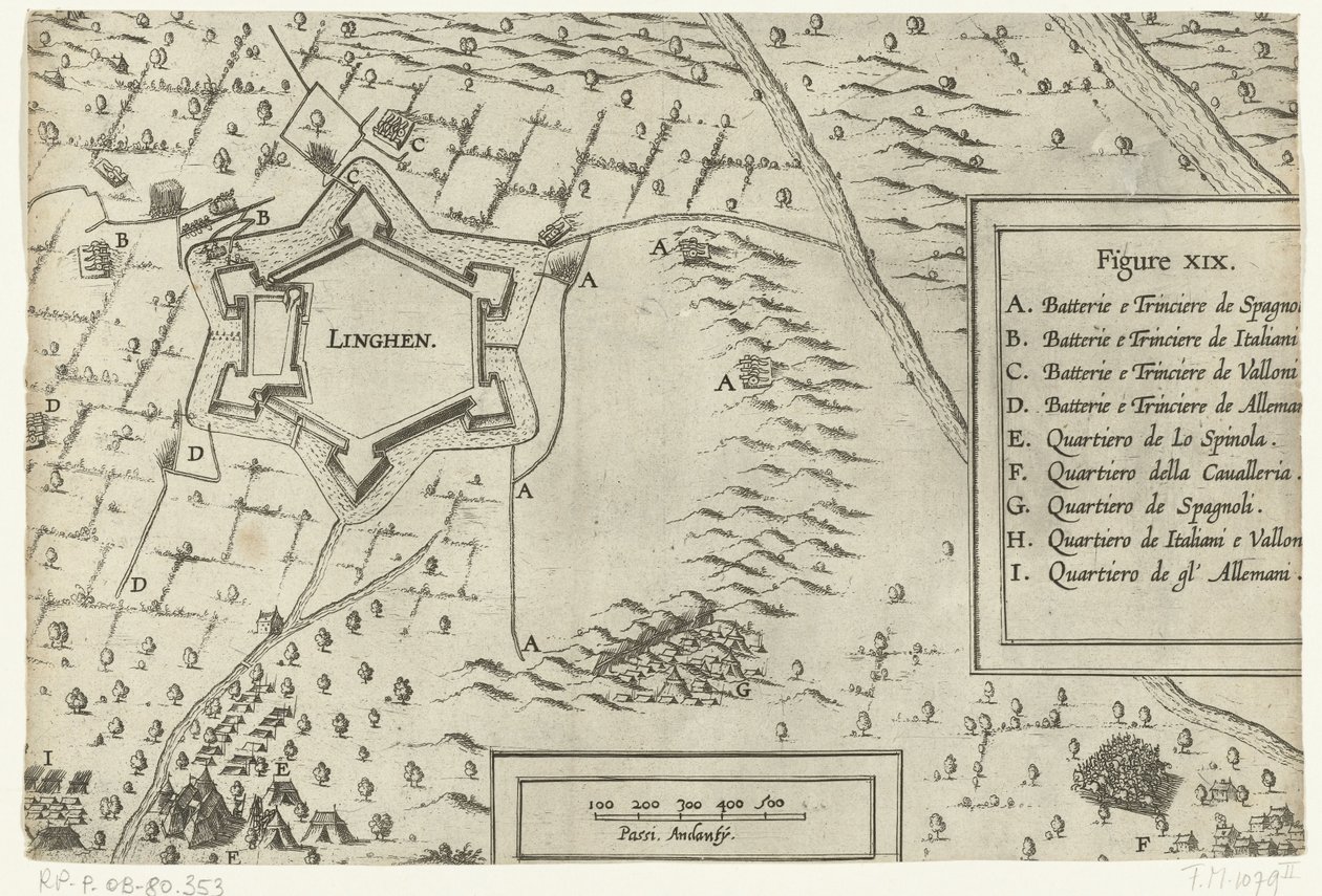 Beleg en verovering van Lingen door Spinola, 1605 door Anonymous