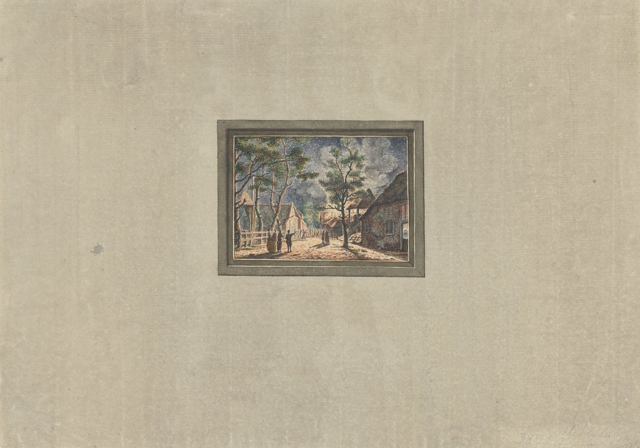 Brand te Muiderberg, 1746 door Anonymous