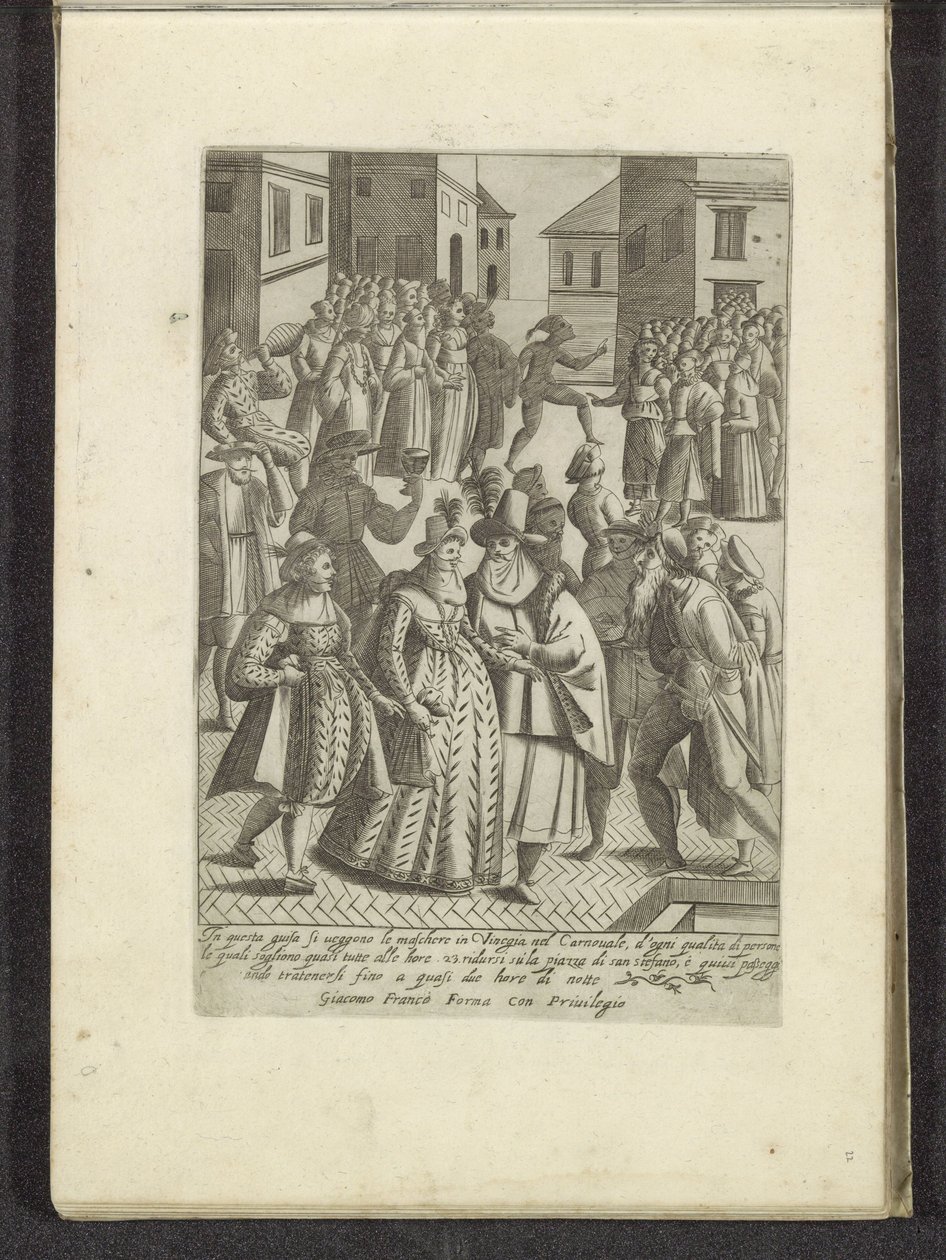 Carnaval in Venetië door Anonymous