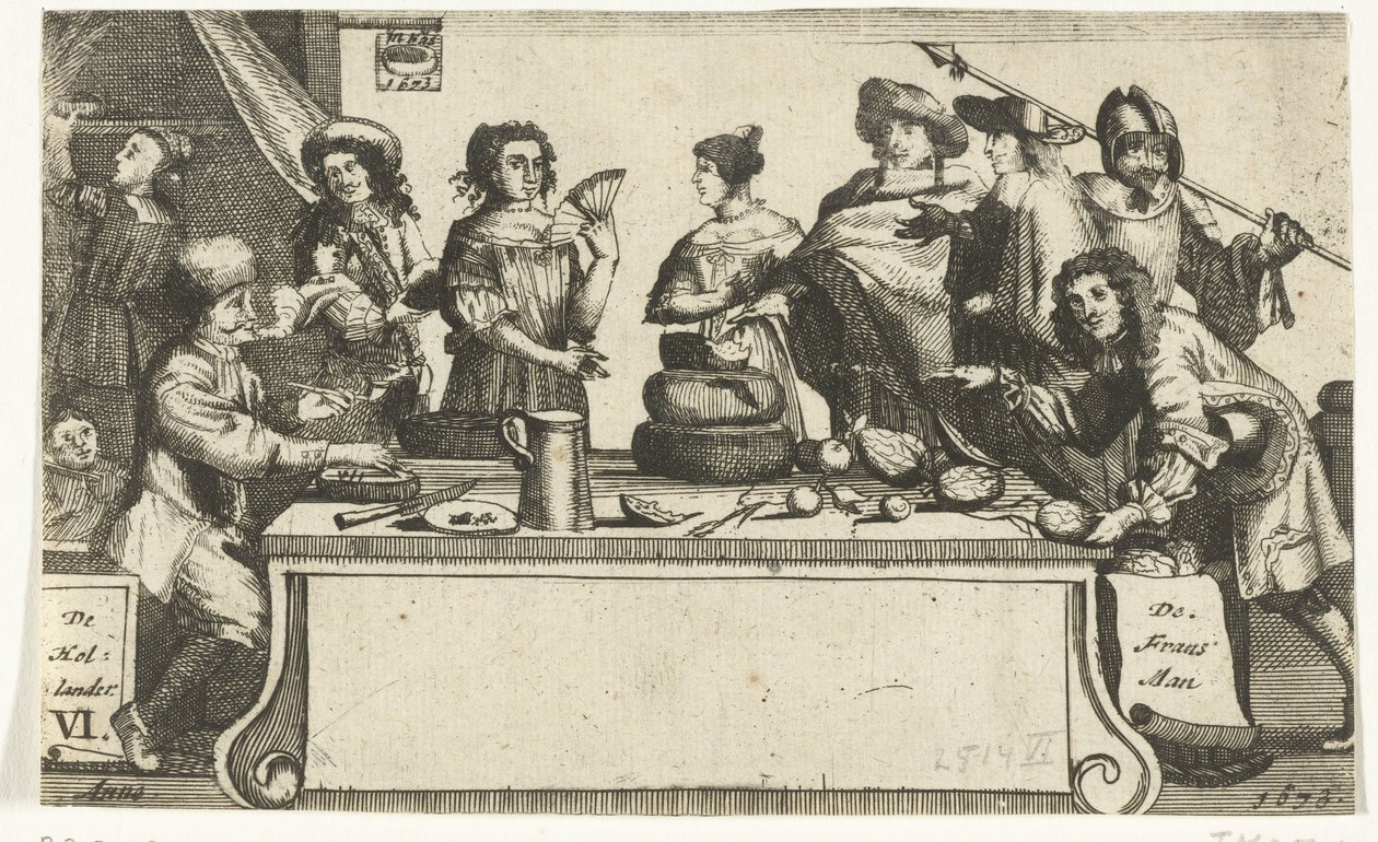 De Fransman en de Hollander, 1673 door Anonymous