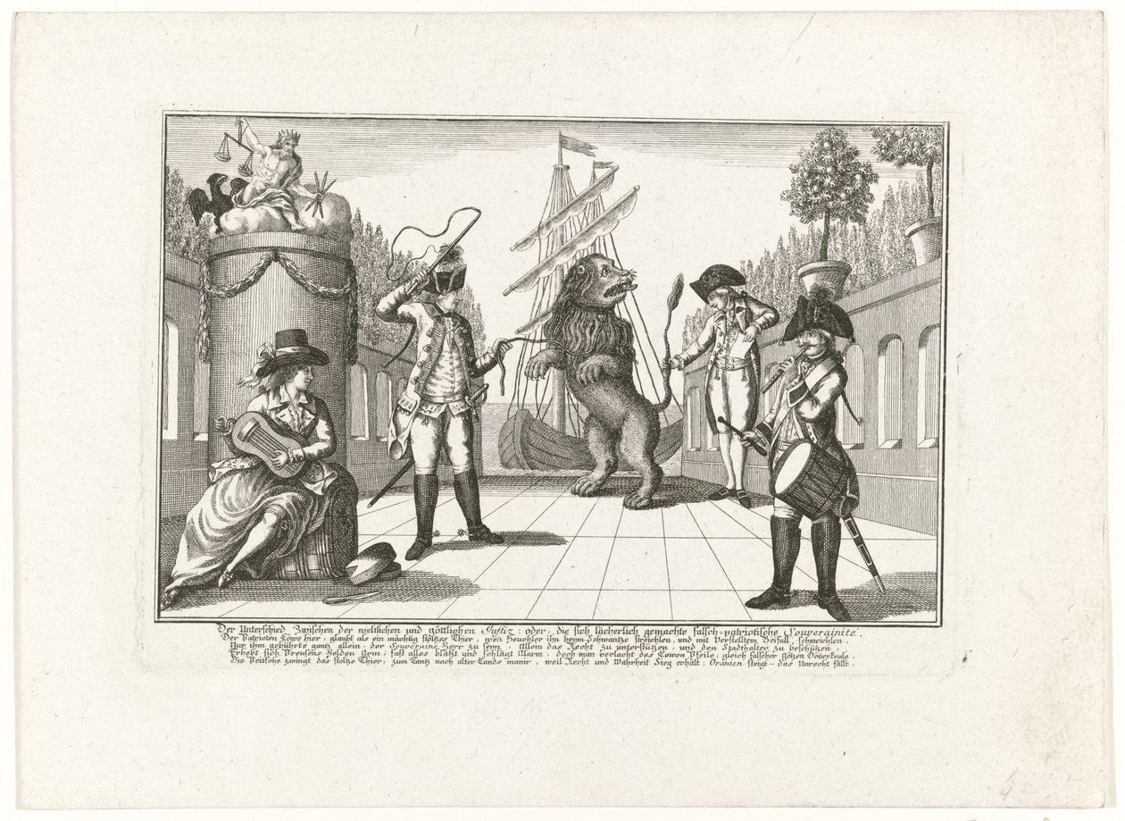 De Hollandse Leeuw door Pruisen getemd, 1787 door Anonymous