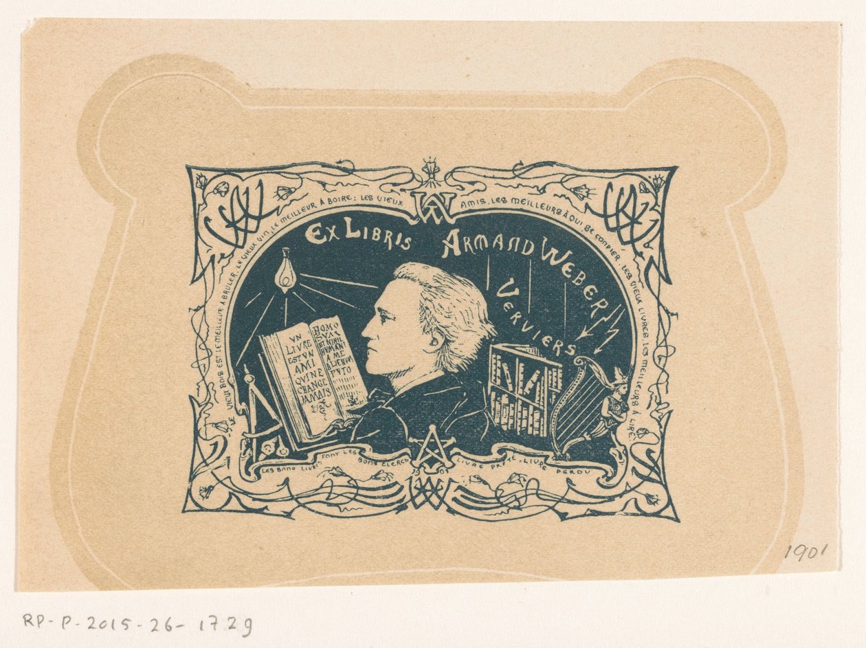 Ex libris van Armand Weber door Anonymous