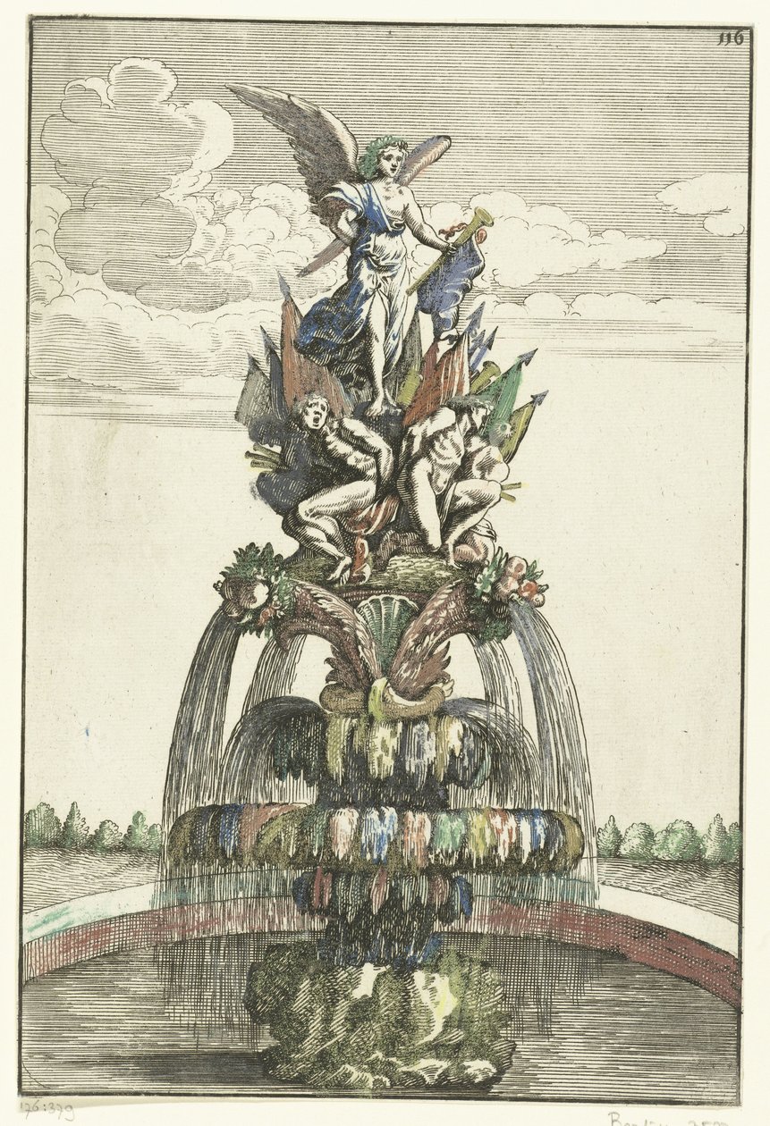 Fontein met beeld van Victoria door Anonymous