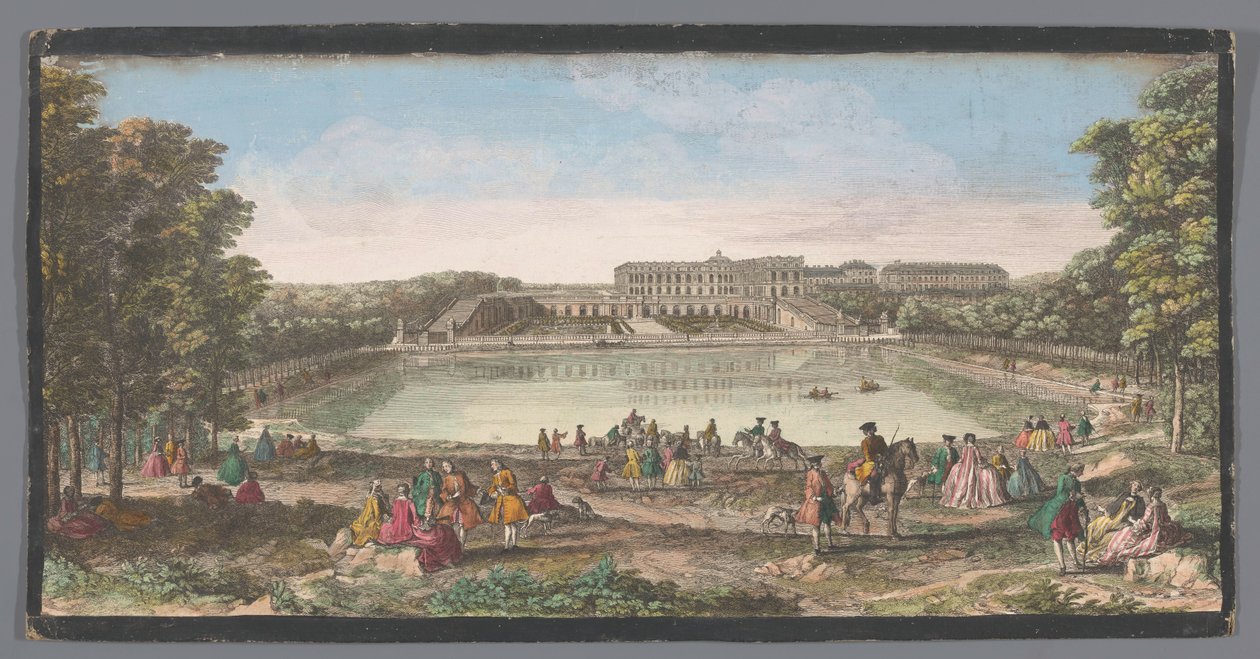 Gezicht op de Orangerie van het Paleis van Versailles door Anonymous