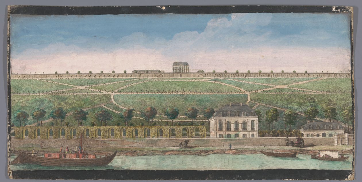Gezicht op het Chateau de Belle-Vue te Meudon door Anonymous