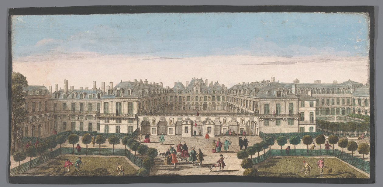 Gezicht op het Palais Royal te Parijs door Anonymous