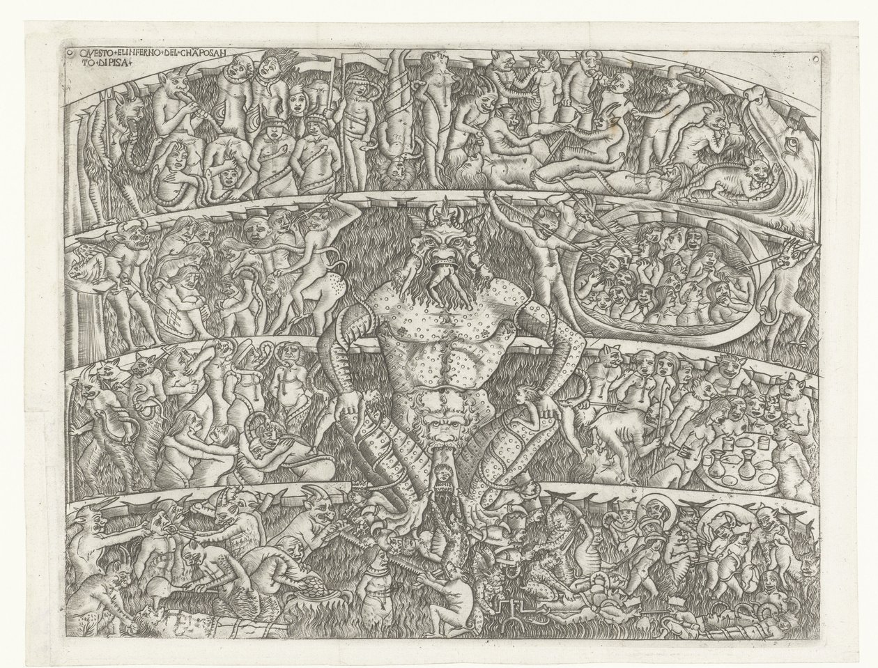 Hel met Satan en bestraffing van zondaars door demonen door Anonymous