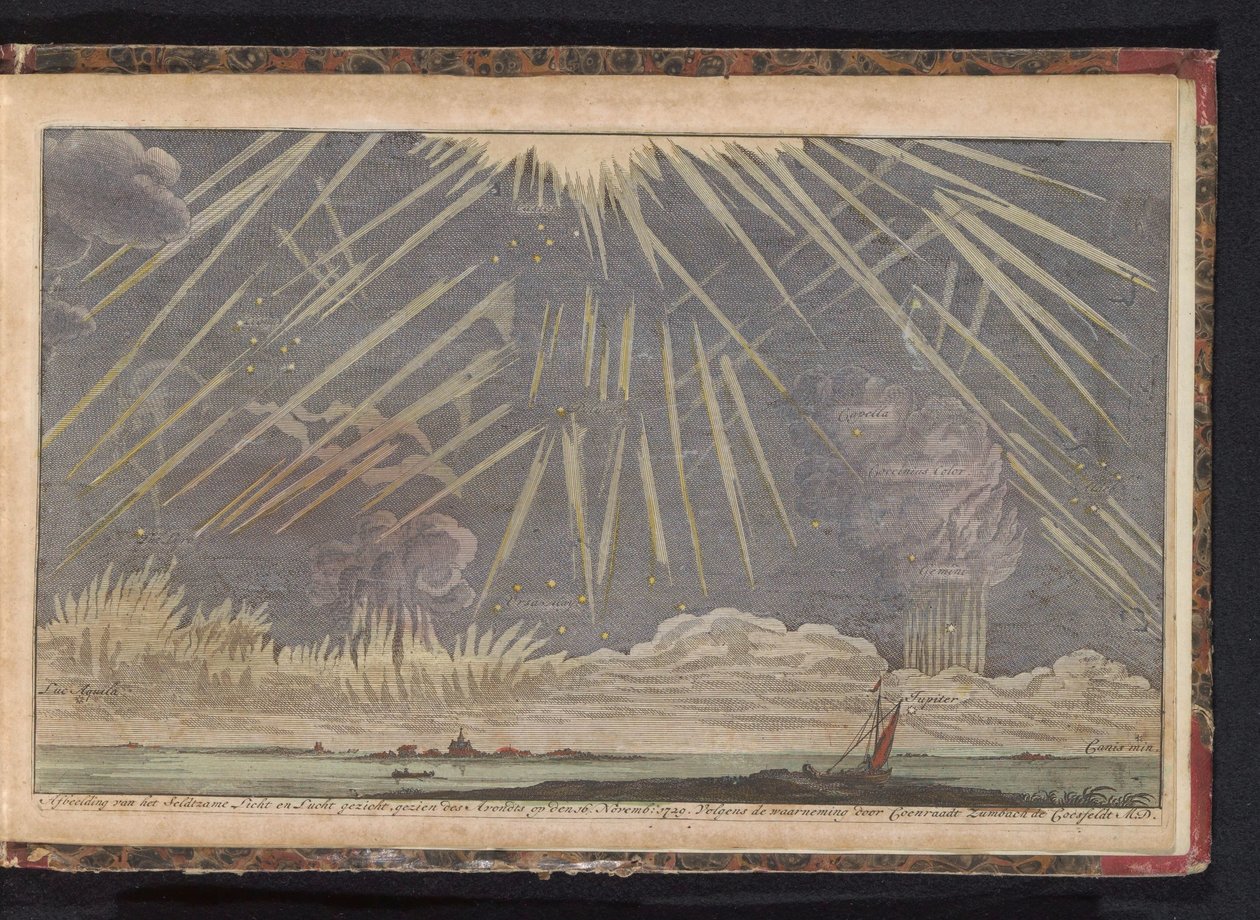 Hemelverschijnselen, 1729 door Anonymous