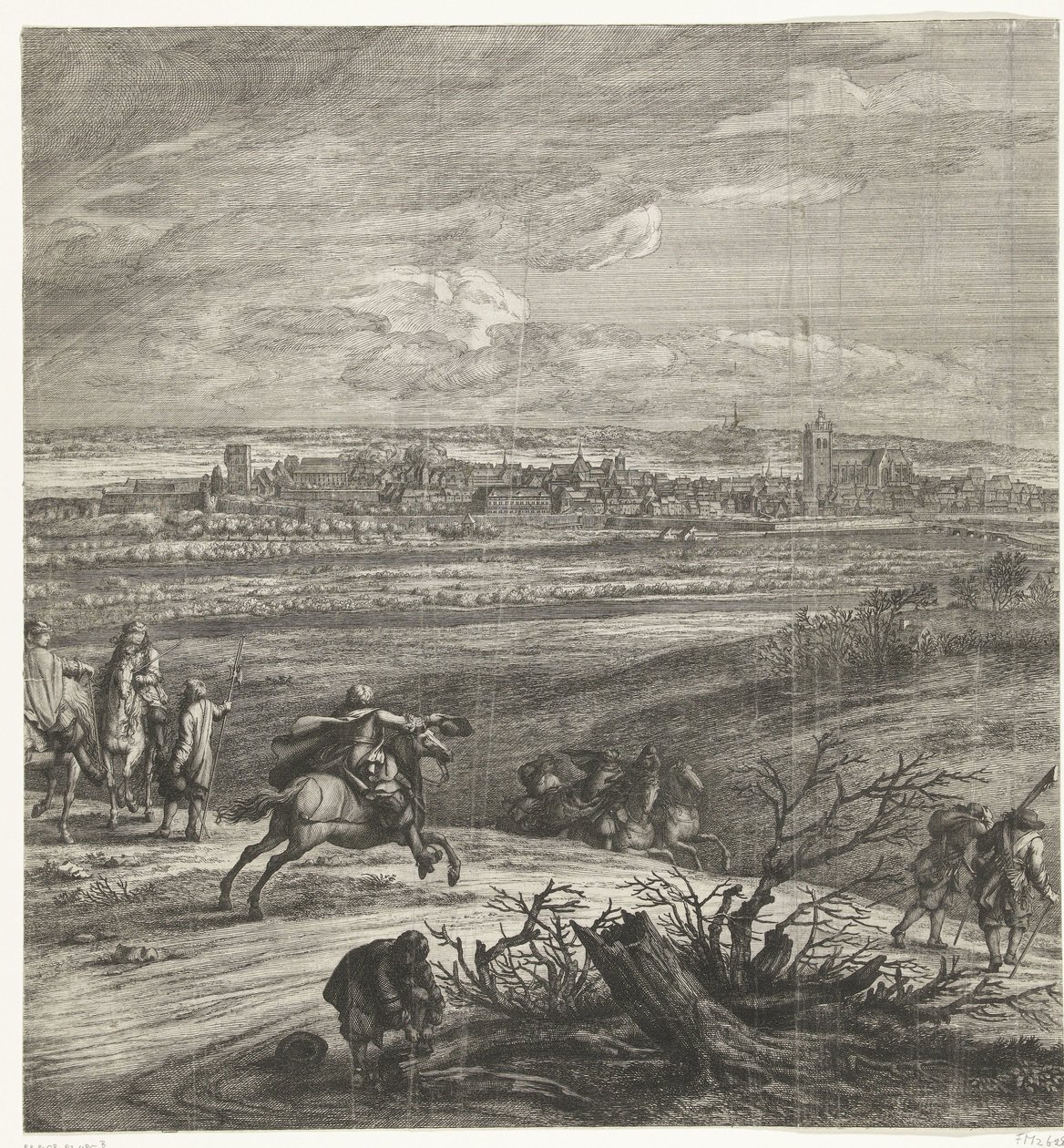 Het Franse leger voor Yperen (middenblad), 1678 door Anonymous