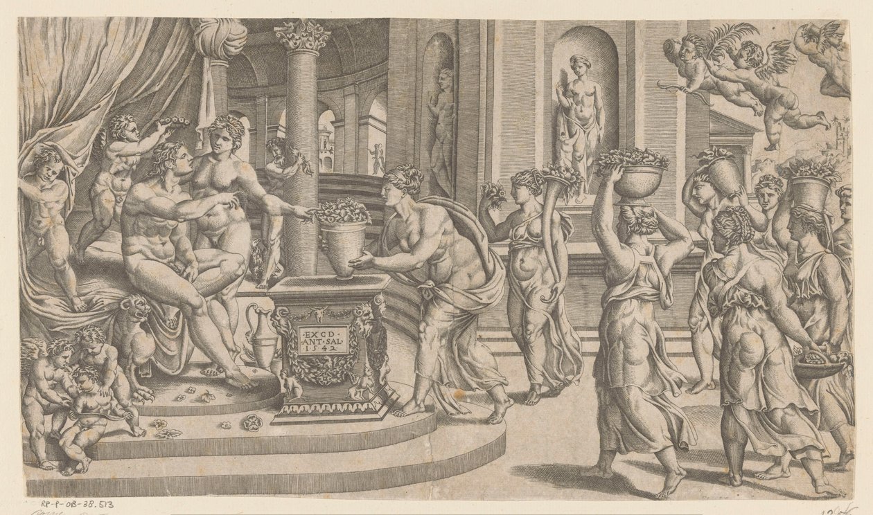 Huwelijk van Vertumnus en Pomona door Anonymous