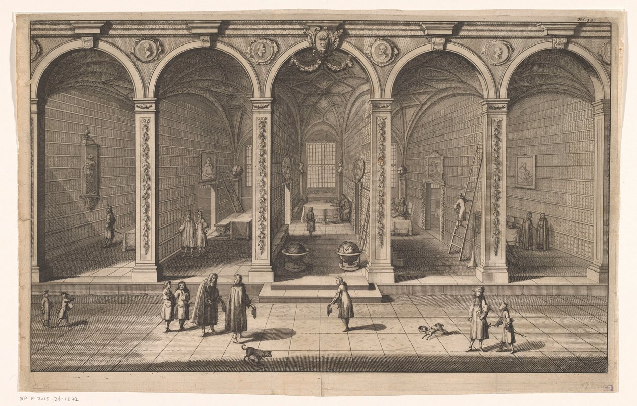 Interieur van de stadsbibliotheek te Gdansk door Anonymous