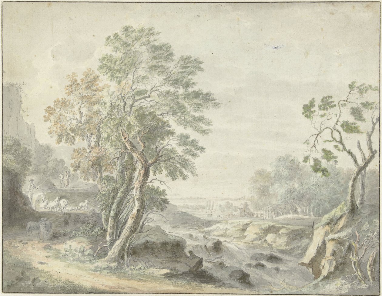 Italiaans landschap door Anonymous