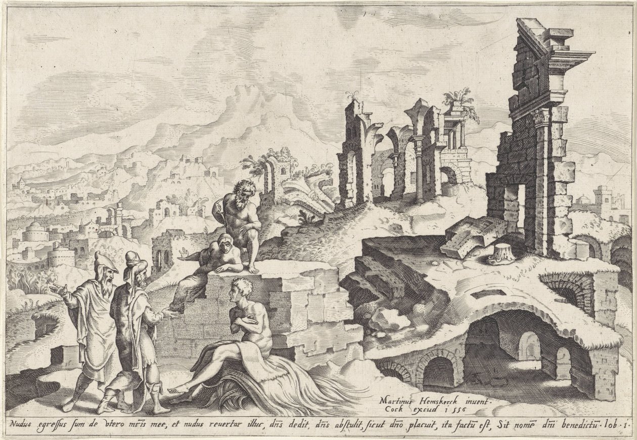 Landschap met Job op de mesthoop door Anonymous