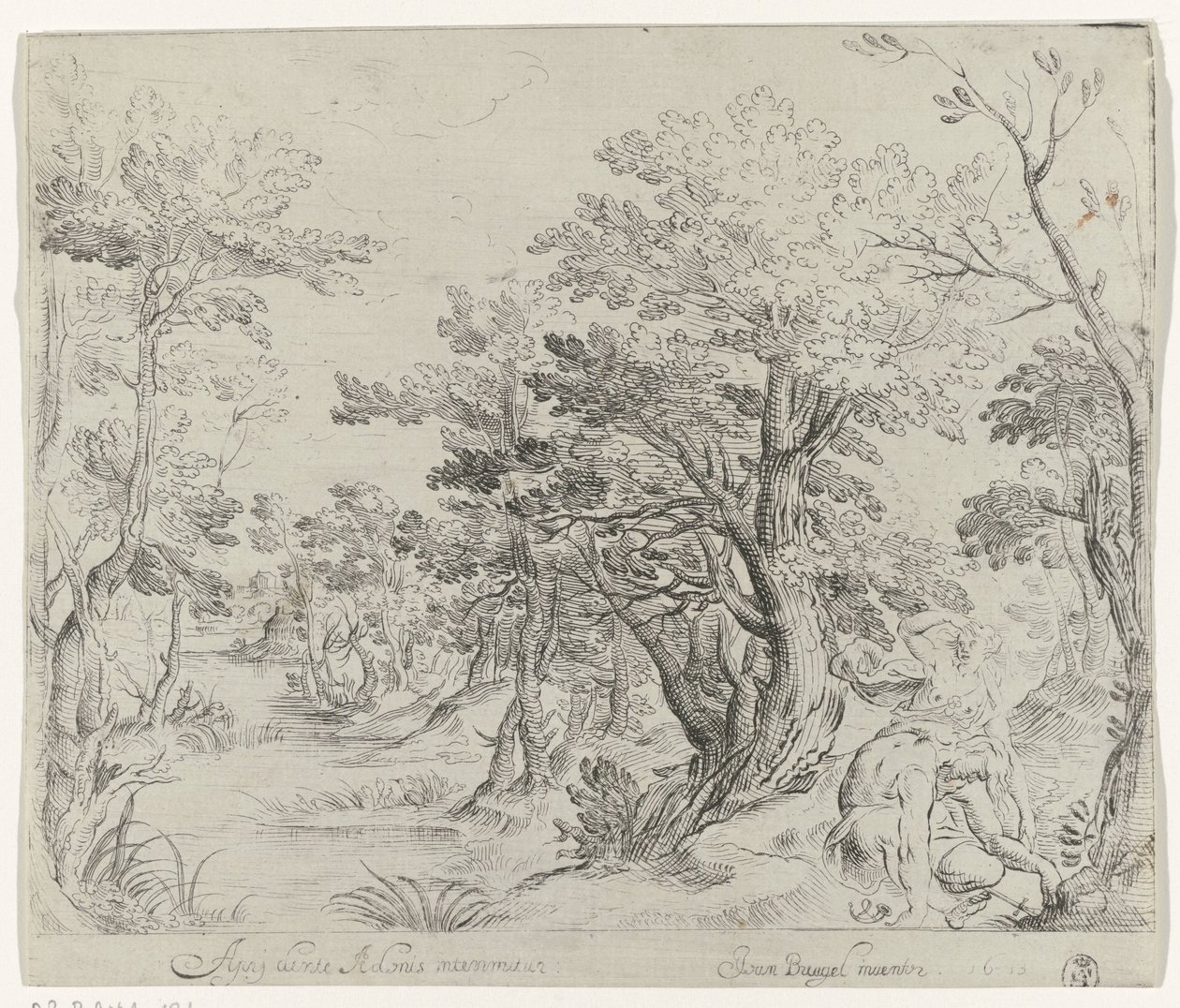 Landschap met Venus die treurt om de dood van Adonis door Anonymous