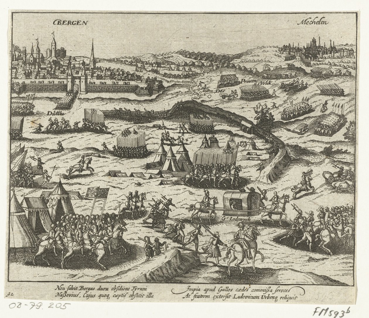 Lodewijk van Nassau verlaat Bergen, 1572 door Anonymous