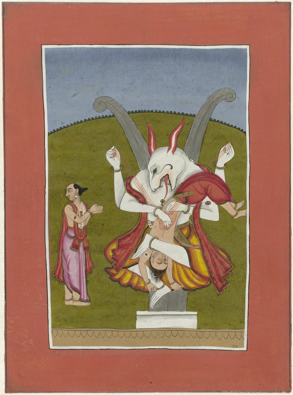 Narasimha (incarnatie van Vishnu als man-leeuw) Avatars van Vishnu (serie titel) door Anonymous