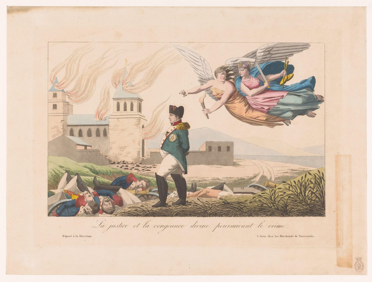 Nemesis en Themis achtervolgen Napoleon door Anonymous
