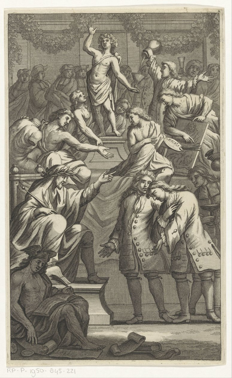 Ontvangst van Cornelis de Bruyn als nieuw lid van de Bentvueghels door Anonymous