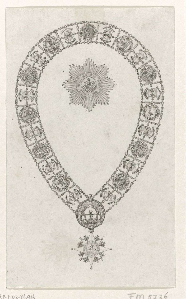 Ordeketen met het grootkruis van de Koninklijke Orde van Holland, 1807 door Anonymous