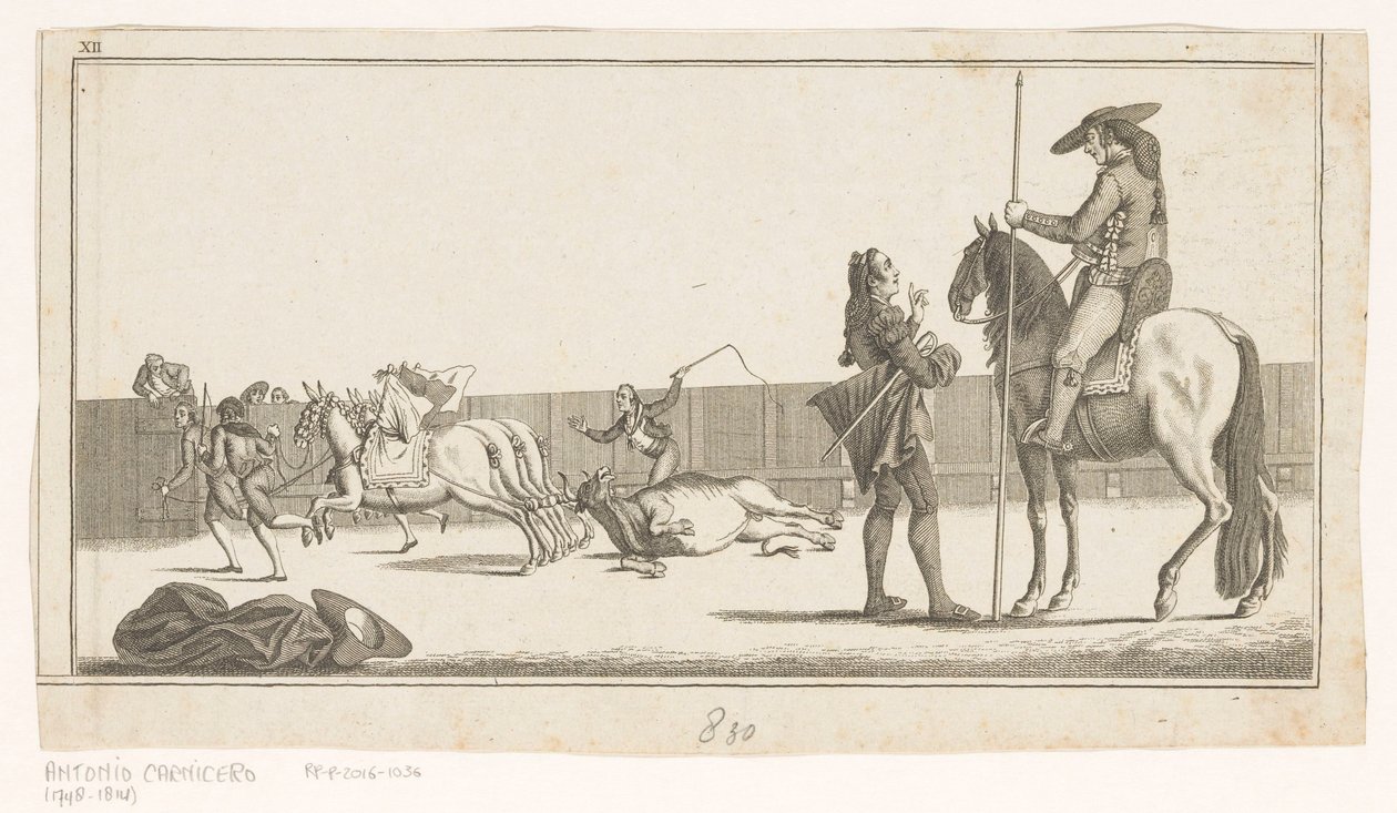 Picador en matador na het doden van de stier door Anonymous