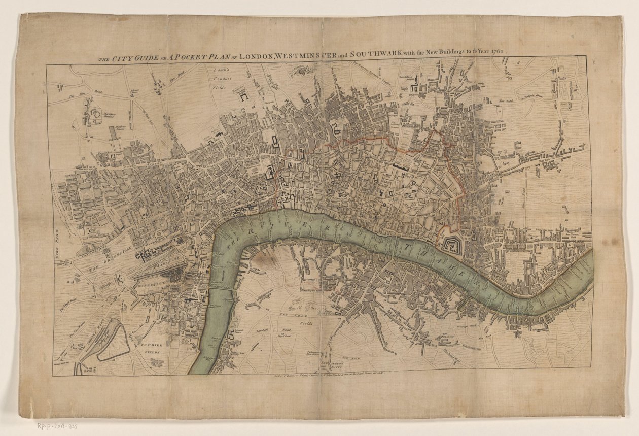 Plattegrond van Londen, 1761 door Anonymous