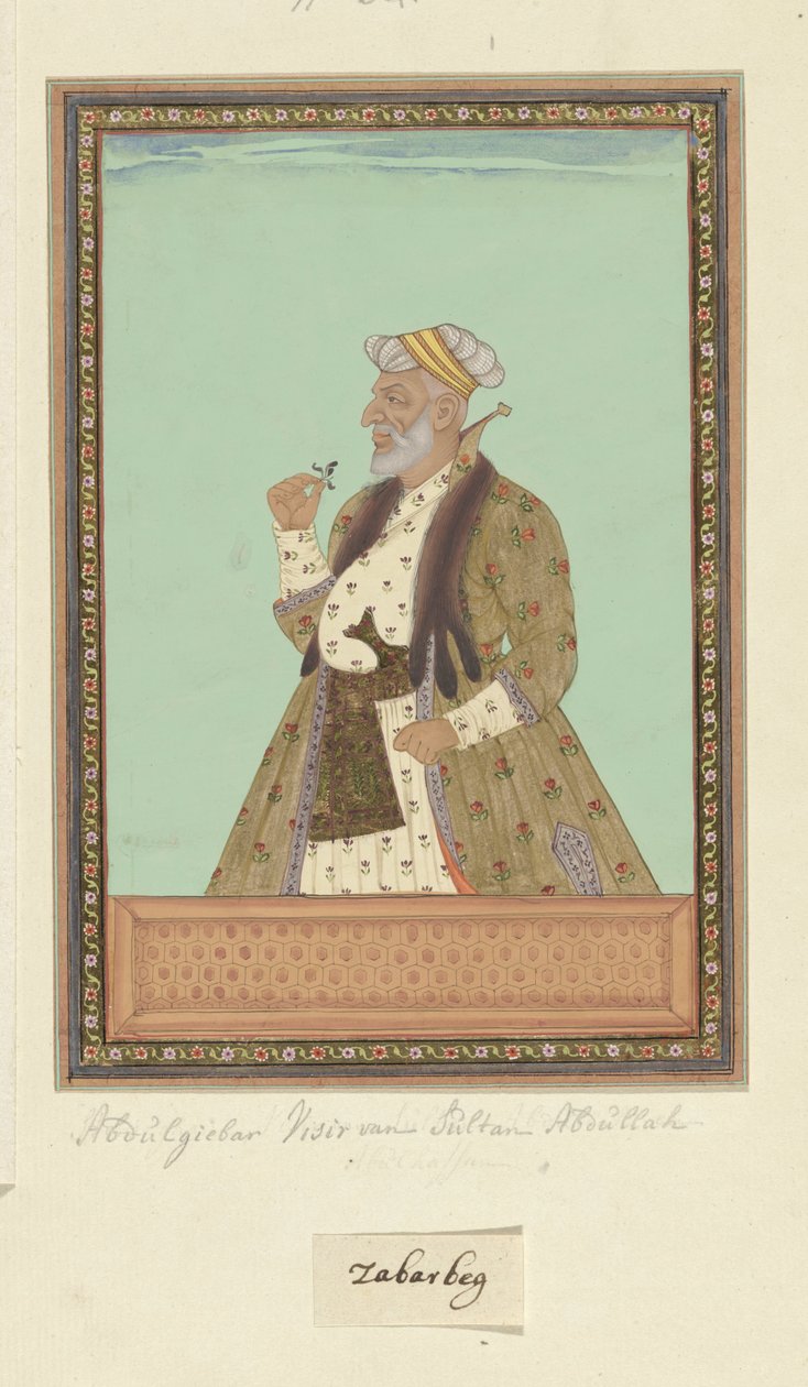 Portret van Abd al-Jabbar, vizier van Sultan Abdullah door Anonymous