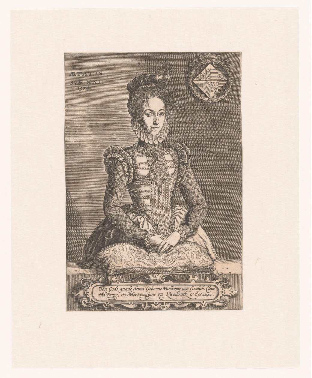Portret van Anna van Kleef door Anonymous