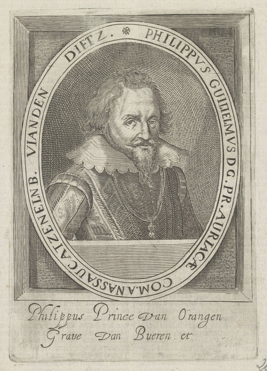 Portret van Filips Willem, prins van Oranje door Anonymous