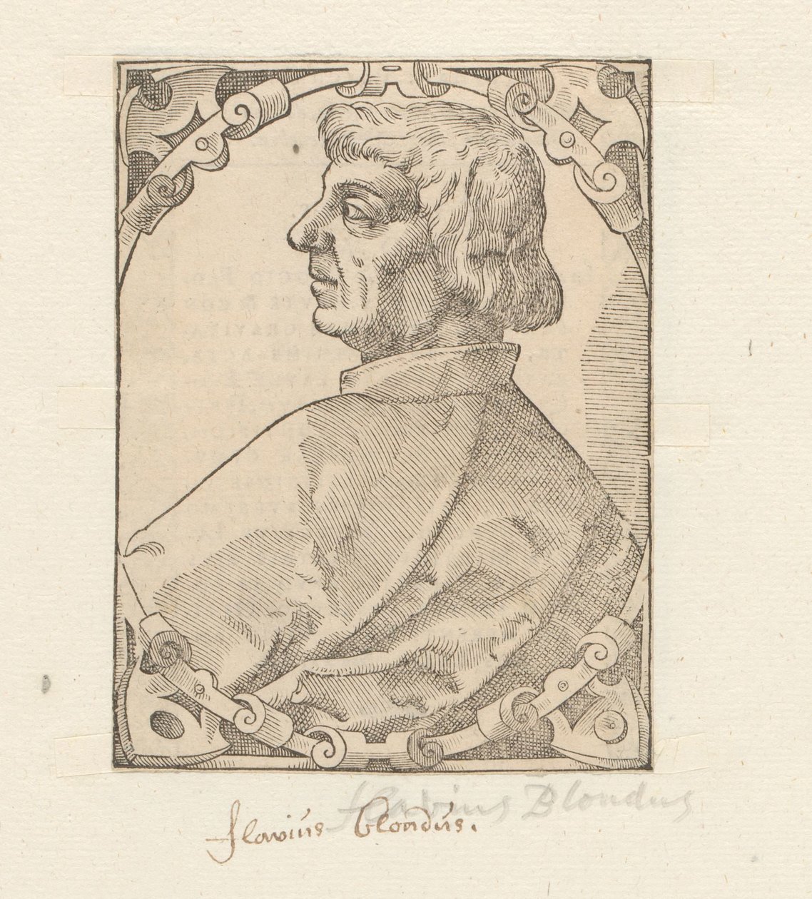 Portret van Flavio Biondo door Anonymous