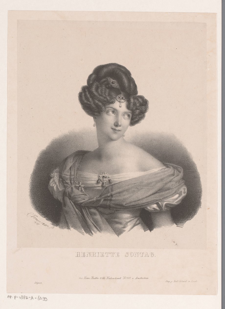Portret van Henriette Sontag door Anonymous