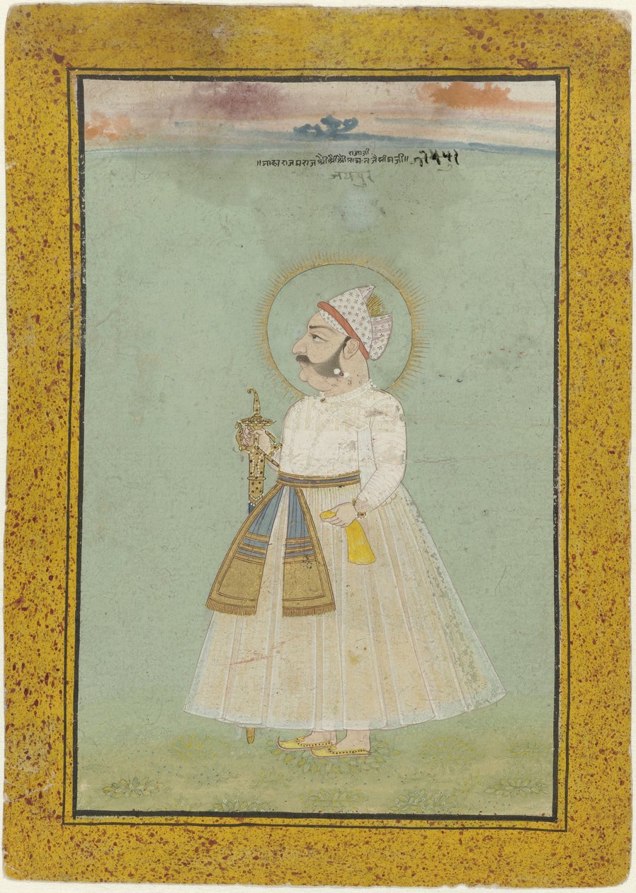 Portret van Jaisingh, stichter van Jaipur door Anonymous
