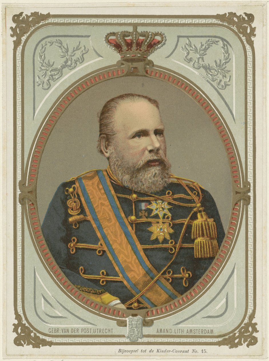Portret van Willem III, koning der Nederlanden door Anonymous