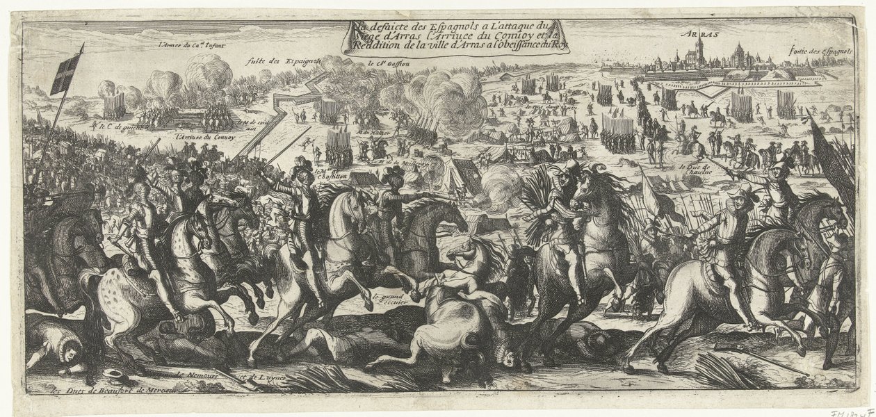 Ruitergevecht bij Arras, 1640 door Anonymous